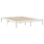 vidaXL Lit bibliothèque sans matelas blanc 160x200 cm bois pin massif