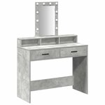 vidaXL Table de Toilette Gris 100 x 41 x 140 cm Bois d'ingénierie