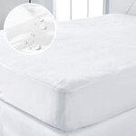 Protège-matelas imperméable Essential - 140 x 190 cm - Blanc - Synthétique