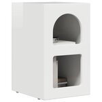 vidaXL Table de chevet 2 Pièces Blanc brillant 29 5 x 35 x 50 cm