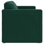 vidaXL Canapé-lit 2 en 1 vert foncé 122x204x55 cm velours
