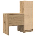 vidaXL Bureau avec tiroir avec étagère 2 Pièces Chêne artisanal