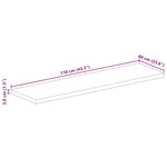 vidaXL Dessus de table 110x60x3 8cm rectangulaire bois massif récupéré