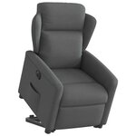vidaXL Fauteuil inclinable électrique gris foncé tissu