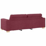 vidaXL Ensemble de Canapés 2 Pièces Bordeaux 221 x 78 x 80 cm Tissu