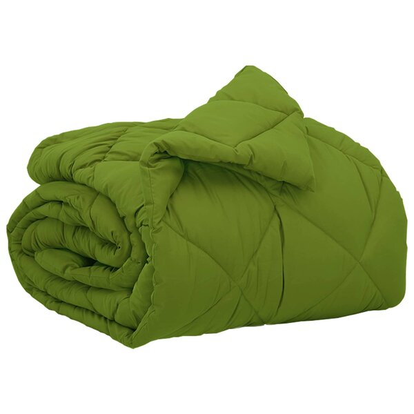vidaXL Duvet complet toute l'année Vert 140 x 220 cm Microfibre