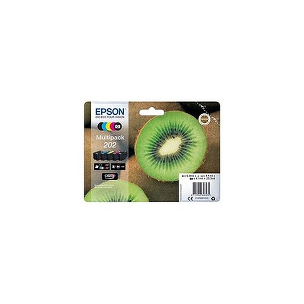 Epson 202/t02e7 pack 4 cartouches noir et couleurs c13t02e74010 (kiwi)