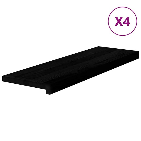 vidaXL Marches d'escalier 4 Pièces marron foncé 80x30x2 cm chêne massif