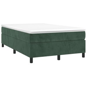 vidaXL Sommier à lattes de lit avec matelas vert foncé 120x190 cm