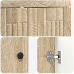 vidaXL Armoire sous évier de salle de bain Chêne Sonoma