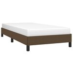 vidaXL Cadre de lit sans matelas marron foncé 100x200 cm tissu