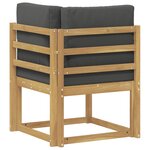 vidaXL Canapé d'angle extérieur Bois d'Acacia Massif Blanc