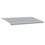 vidaXL Auvent manuel rétractable anthracite et blanc 600x350 cm
