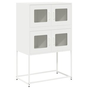 vidaXL Buffet haut blanc 68x39x107 cm acier