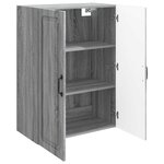 vidaXL Armoire Murale 66 x 34 5 x 90 cm Bois d'ingénierie Sonoma gris