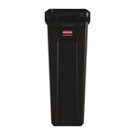 Collecteur de recyclage slim jim noir 87 l - rubbermaid -  - plastique87279 x558x762mm