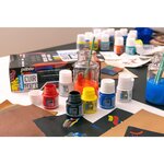 Marqueur Acrylique Setacolor Spécial Cuir Mat Satiné Extra Fine Jaune Fluo x 5 PÉBÉO