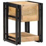 vidaXL Table de nuit 40x40x40 cm en bois de manguier massif