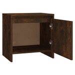 vidaXL Table de chevet chêne fumé 45x34x44 5 cm bois d'ingénierie