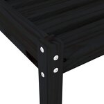 vidaXL Chaise longue noir 199 5x60x74 cm bois massif de pin