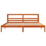 vidaXL Cadre de lit et tête de lit cire marron 200x200 cm bois de pin
