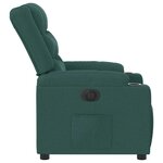 vidaXL Fauteuil inclinable électrique Vert foncé Tissu