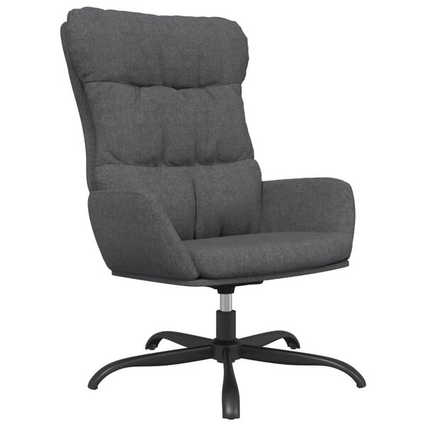 vidaXL Chaise de relaxation Gris foncé Tissu