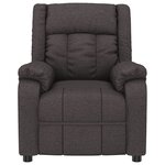 vidaXL Fauteuil de massage Marron foncé Tissu