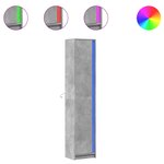 vidaXL Buffet haut LED gris béton 41 5x32 5x200 cm bois d’ingénierie