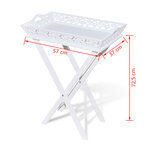 vidaXL Table d'appoint avec plateau Blanc