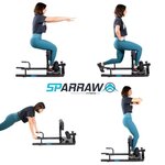 Squat machine citius appareil de musculation multifonction 94 x 50 x 50 cm - dossier réglable en hauteur - charge max 120kg