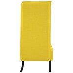 vidaXL Canapé à Haut Dossier 101cm Jaune clair tissu