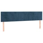 vidaXL Sommier à lattes de lit et matelas Bleu foncé 200x200cm Velours