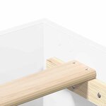 vidaXL Cadre de lit sans matelas blanc 140x190 cm bois d'ingénierie