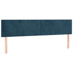 vidaXL Têtes de lit 2 Pièces Bleu foncé 100x5x78/88 cm Velours