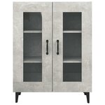 vidaXL Buffet gris béton 69 5x34x90 cm bois d'ingénierie