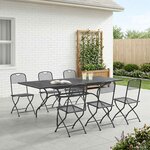 vidaXL Ensemble de salle à manger pour jardin 7 Pièces Anthracite