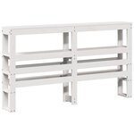 vidaXL Cadre de lit sans matelas blanc 140x190 cm bois de pin massif