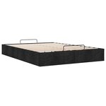 vidaXL Cadre de lit ottoman sans matelas noir 140x200 cm tissu