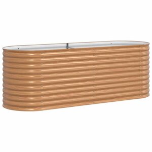 vidaXL Lit surélevé Marron 240 x 80 x 81 cm Acier