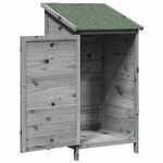 vidaXL Abri de jardin Gris 59 x 56 x 113 5 cm Bois de Sapin Massif