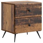 vidaXL Cabinet de chevet 2 Pièces Bois ancien 43 x 34 5 x 47 5 cm