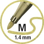 Stabilo blister de 3 feutres métallisés - pen 68 metallic - or  argent  cuivre