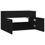 vidaXL Armoire d'évier Noir 80x38 5x46 cm Bois d’ingénierie