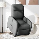 vidaXL Fauteuil inclinable Gris foncé Tissu
