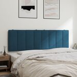 vidaXL Coussin de tête de lit bleu 160 cm velours
