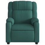 vidaXL Fauteuil inclinable vert foncé tissu