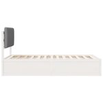 vidaXL Cadre de lit avec tête de lit rembourrée Gris clair