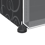 vidaXL Cubes de rangement 16 Pièces avec portes noir PP