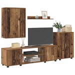 vidaXL Ensemble meuble TV 4 Pièces Bois Ancien Bois d'ingénierie